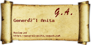 Generál Anita névjegykártya